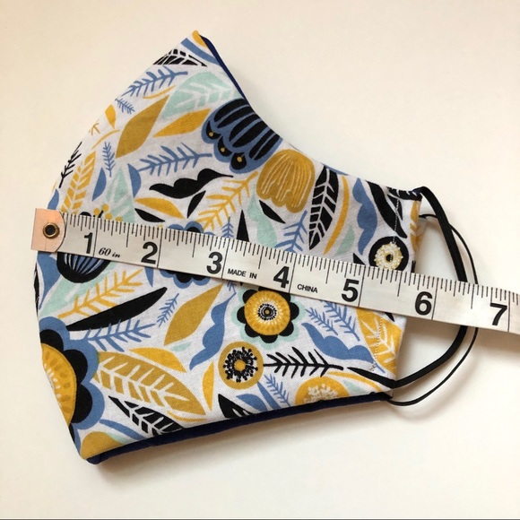 2/$15 SALE Face Mask Adult OSFM Floral Cotton - Picture 4 of 9